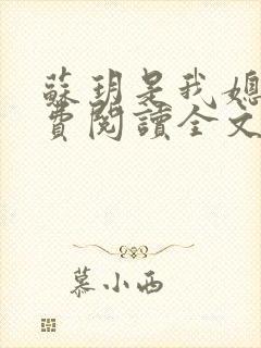 苏玥是我媳妇免费阅读全文无弹窗