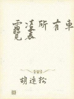 雷凌所有车型一览表