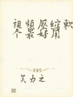 视频压缩软件哪个最好用