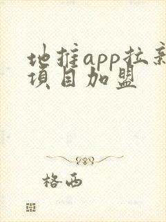 地推app拉新项目加盟