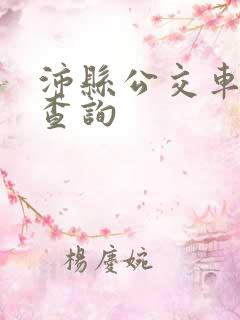 沛县公交车路线查询