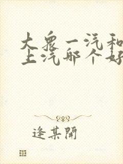 大众一汽和大众上汽哪个好
