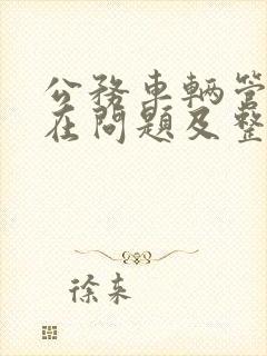 公务车辆管理存在问题及整改措施