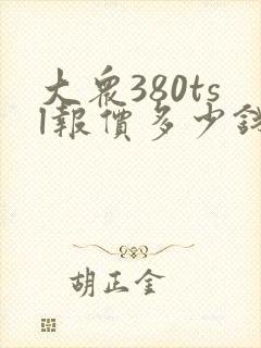 大众380tsl报价多少钱