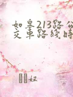 如皋213路公交车路线时间表