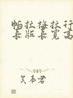帕拉梅拉行政加长版长宽高