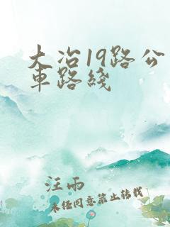 大冶19路公交车路线