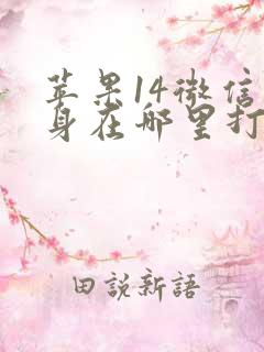 苹果14微信分身在哪里打开