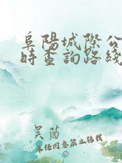 阜阳城际公交实时查询路线图