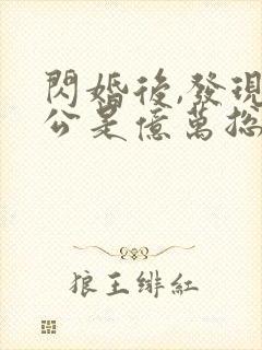 闪婚后,发现老公是亿万总裁 小说