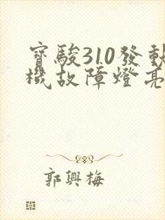 宝骏310发动机故障灯亮了怎么办