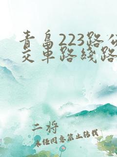 青岛223路公交车路线路线查询