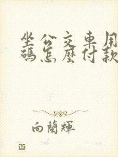 坐公交车用乘车码怎么付款