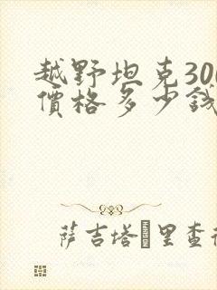 越野坦克300价格多少钱