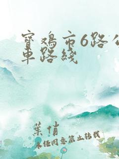 宝鸡市6路公交车路线