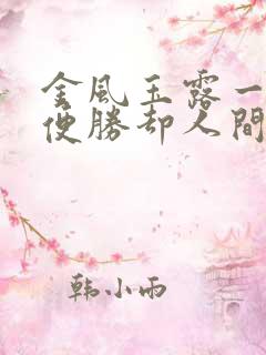 金风玉露一相逢便胜却人间无数什么意思
