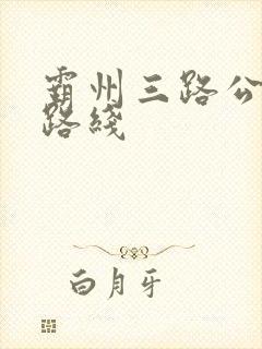 霸州三路公交车路线