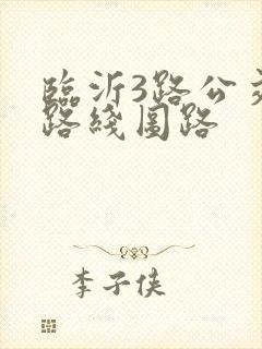 临沂3路公交车路线图路