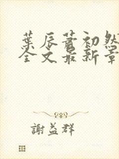 叶辰萧初然小说全文最新章节免费阅读