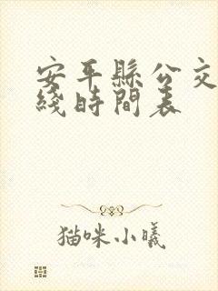 安平县公交车路线时间表
