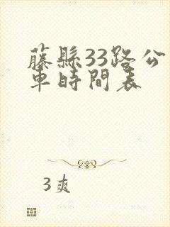 藤县33路公交车时间表