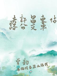 去许昌东站坐几路公交车