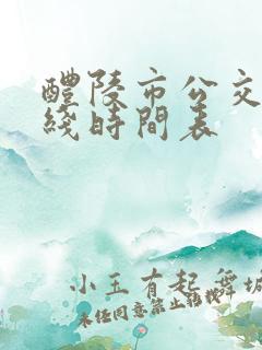 醴陵市公交车路线时间表