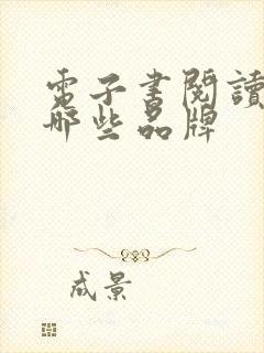 电子书阅读器有哪些品牌 电子书阅读器有哪些品牌