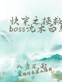 快穿之拯救黑化boss沈木白结局