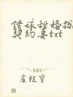 错嫁甜婚总裁的契约妻txt