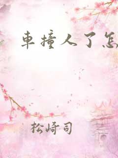 车撞人了怎么办