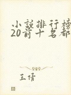 小说排行榜2020前十名都市
