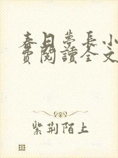 春日梦长小说免费阅读全文
