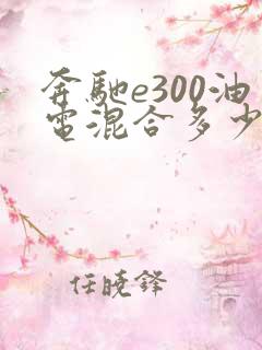奔驰e300油电混合多少钱