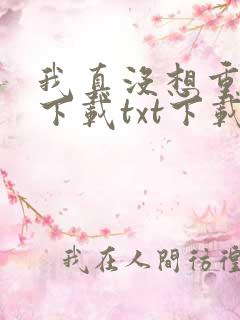 我真没想重生啊下载txt下载