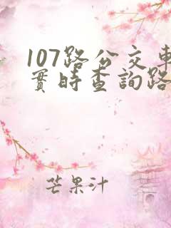 107路公交车实时查询路线