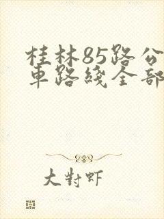 桂林85路公交车路线全部站名