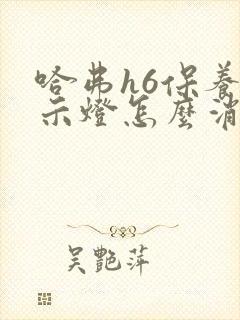 哈弗h6保养提示灯怎么消除 哈弗h6保养提示灯怎么消除