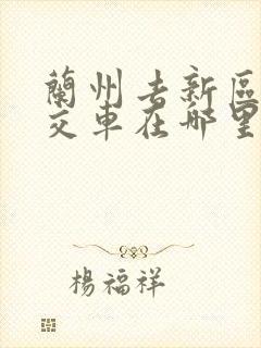 兰州去新区的公交车在哪里坐