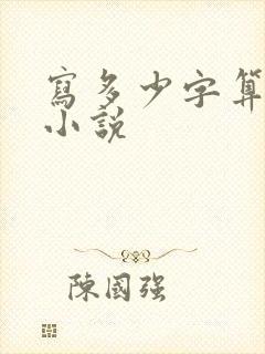 写多少字算长篇小说