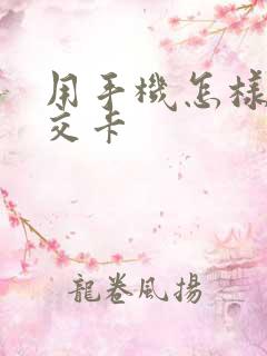 用手机怎样充公交卡