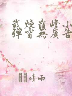 武炼巅峰小说无弹窗无广告