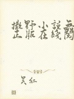 撒野小说无删减正版在线阅读