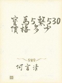 宝马5系530价格多少