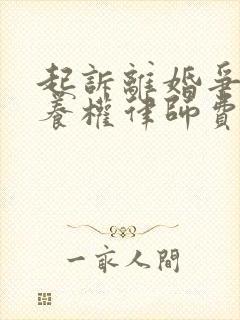 起诉离婚争夺抚养权律师费