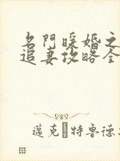 名门暖婚之权爷追妻攻略全文阅读免费