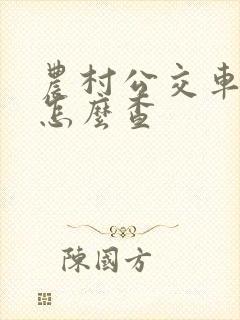 农村公交车时间怎么查