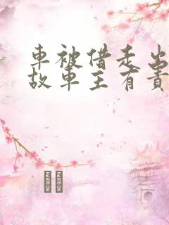 车被借走出了事故车主有责任吗