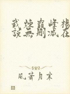武炼巅峰杨开小说无删减在线阅读