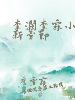 李澜李霖小说最新章节
